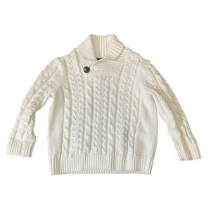 Gymboree CABLE KNIT SWEATER SHAWL COLLAR CREAM SIZE 12 TO 18 MONTH